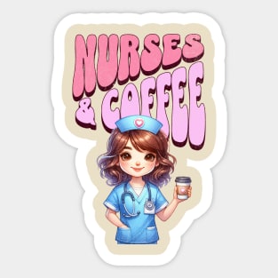 Nurses & Coffee Sticker